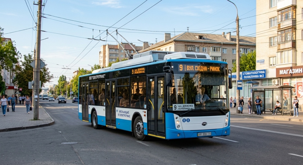 Тролейбус №9 в м.Хмельницький